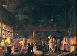 Interiør af en smedje, 1771